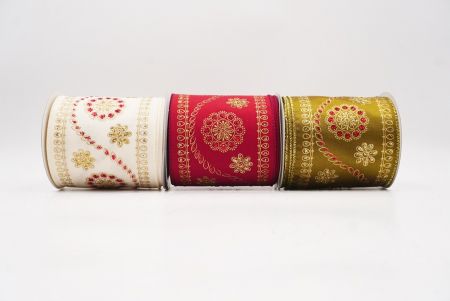 Glitter Floralis Embroideria Nativitatis Filum Ribbons